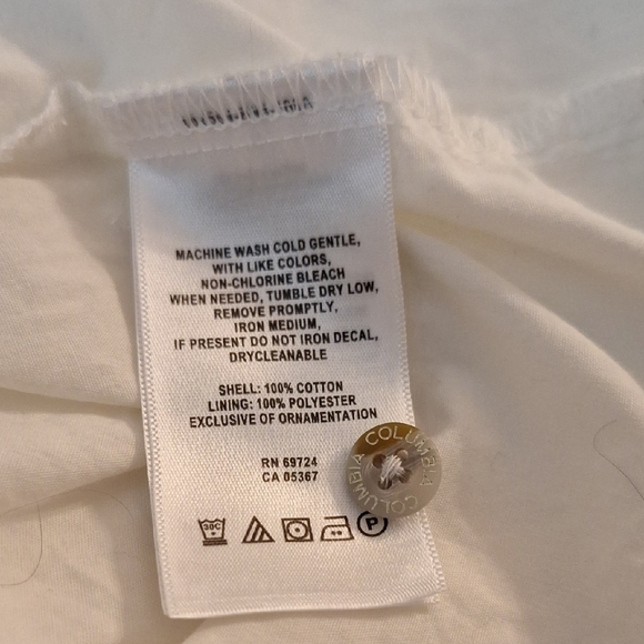 Columbia White Casual Button Down Shirt with Embroidered Logo Texas A&M SZ.XLG - Picture 11 of 12